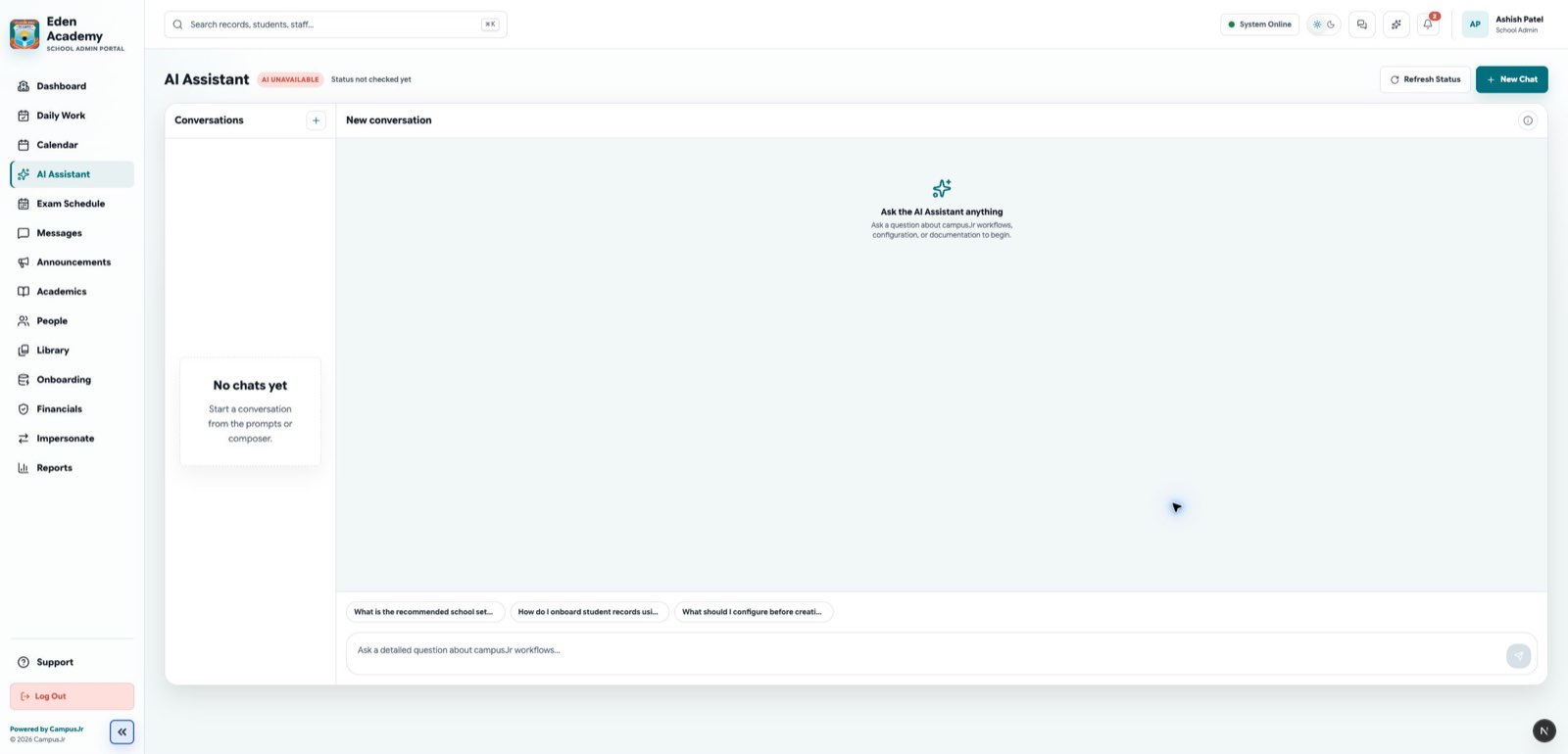 School admin AI Assistant
